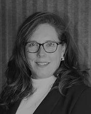 Black and white photo of Alix Roberts-Judd